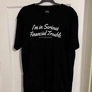 Black Tee with White Text